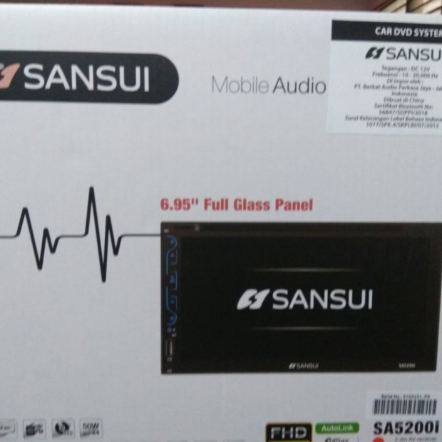 Dijual Sansui SA-5201i Tape mobil SA5200i Double Din Head Unit TV Mobil Audio Diskon