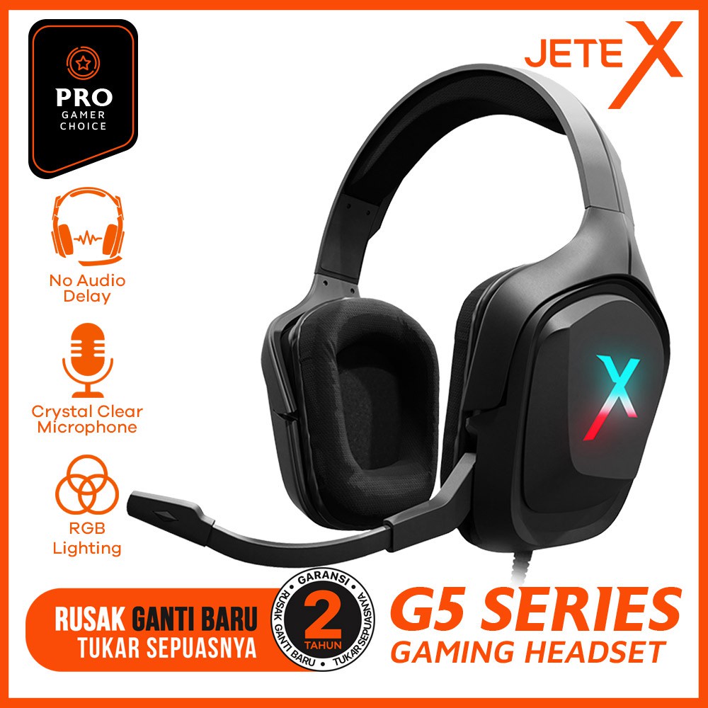 JETE X Headphone Gaming G5 Series With RGB Lighting