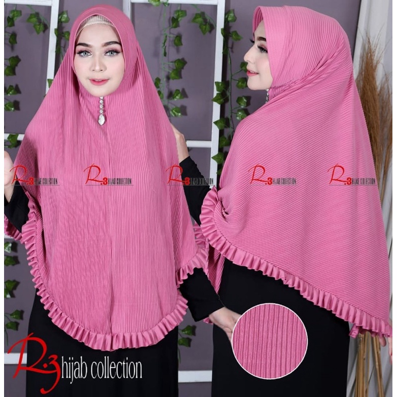 Hijab Sorong plisket jumbo premium | Hijab instan plisket lidi | Sorong plisket XXL renda bawah