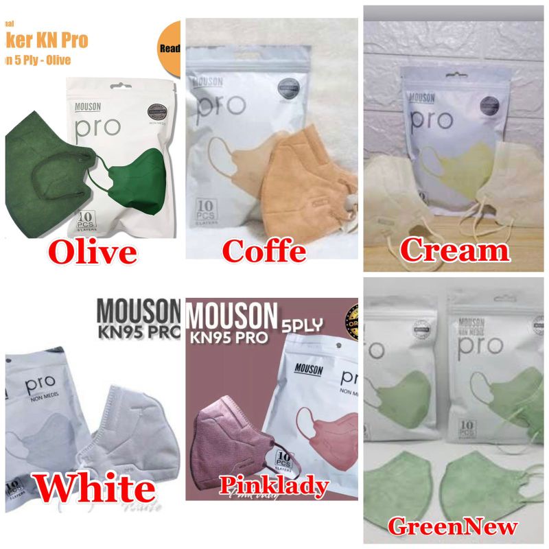 MASKER KN95 PRO MOUSON 1 PACK 10PCS PREMIUM MASK