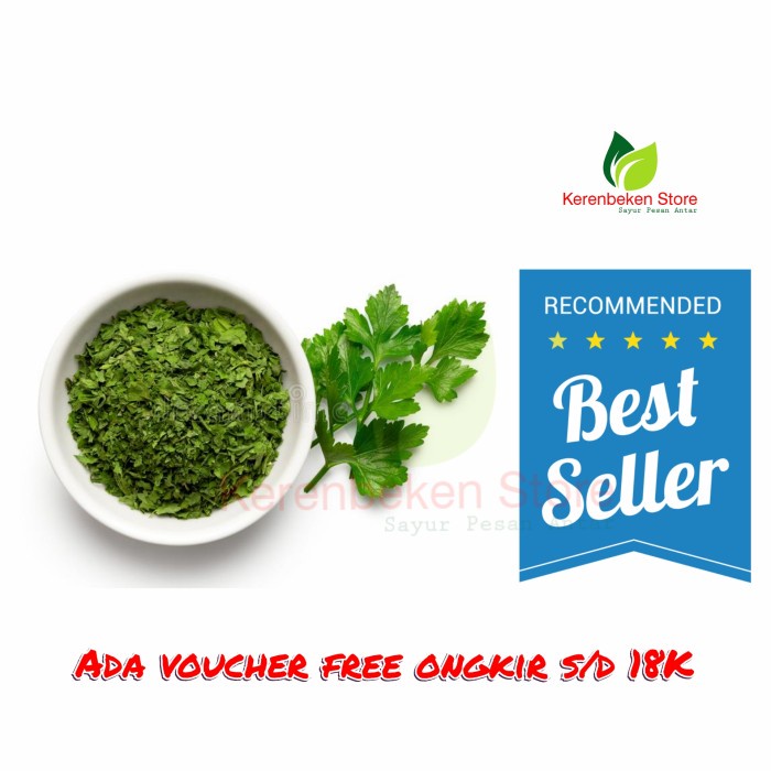 

Dried parsley - peterseli repack sachet ±10gr kualitas super