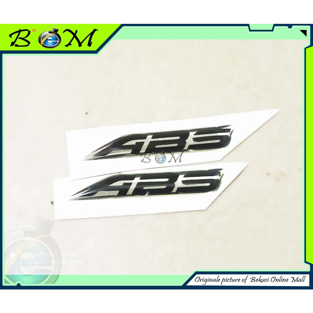 Sticker stiker Logo timbul ABS Yamaha Nmax Aerox Lexi  FreeGo r25 hitam silver