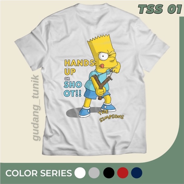 [BISA COD] T-SHIRT KAOS KEKINIAN THE SIMPSON UNISEX / BAJU ATASAN DTF PRIA DAN WANITA KEKINIAN BART SIMPSON HANDS UP FASHION / BAYAR DI TEMPAT