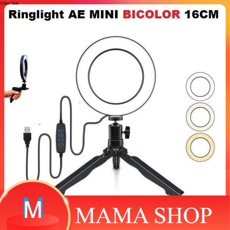 mini tripod Paket ring light 16cm Ring light