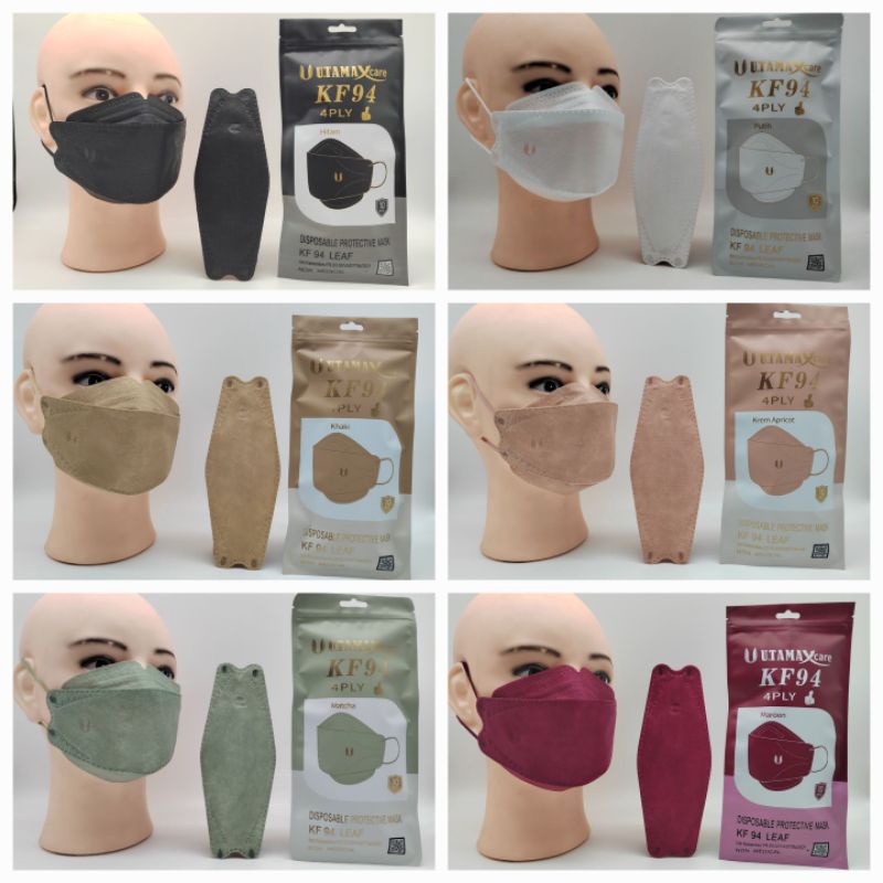 Masker Utama KF94 4 Ply, (Utama XCare) Izin Kemenkes isi 10 buah