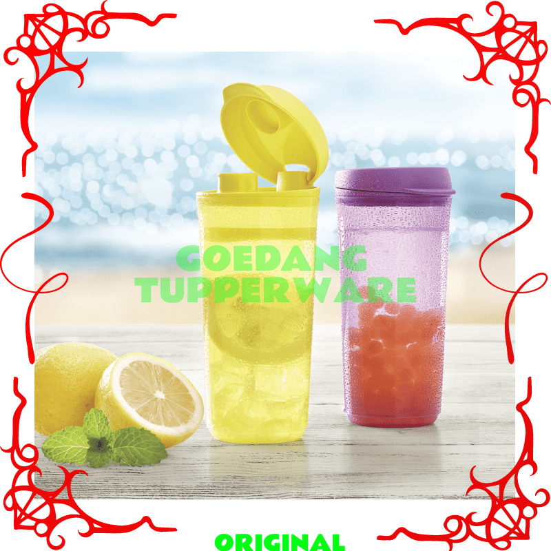 Botol Minum Tupperware Original-Tempat Minum Tupperware Original-Tumbler Plastik  2pc