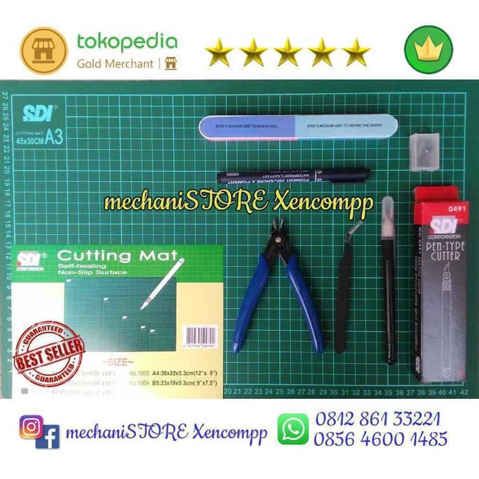 Toolset Gundam   Starter Pack Toolkit Toolset Gundam / Paket Cutting Mat A3 Barbatos Tools Gundam