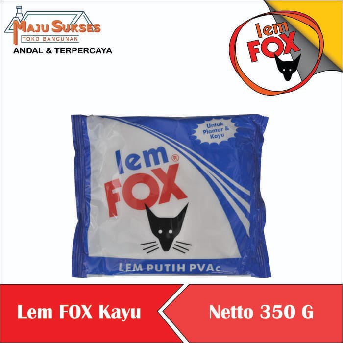 

LEM FOX PUTIH 350 GRAM KEMASAN PLASTIK BIRU SACHET REFILL 350GR