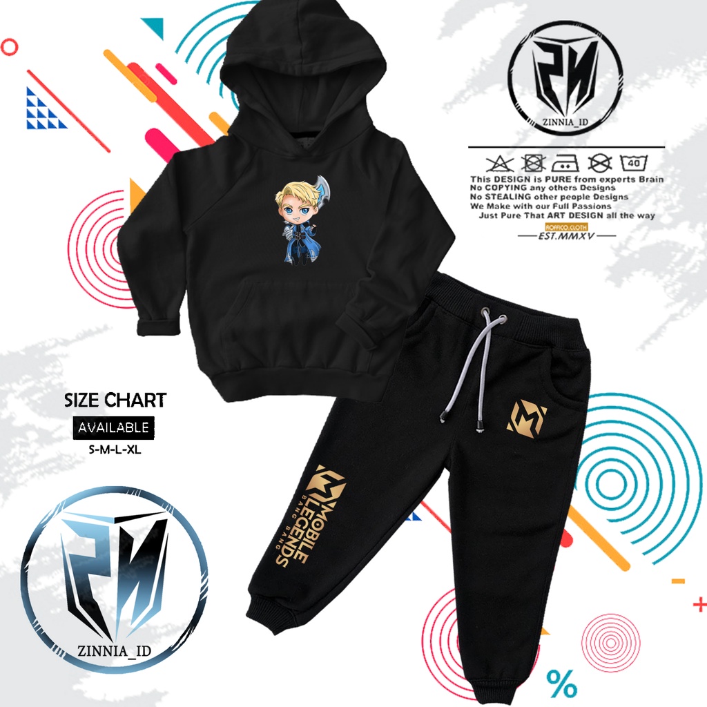 ONE SET SETELAN SWEATER ANAK JAKET HOODIE ANAK MOBILE LEGEND BANG BANG HERO ALUCARD
