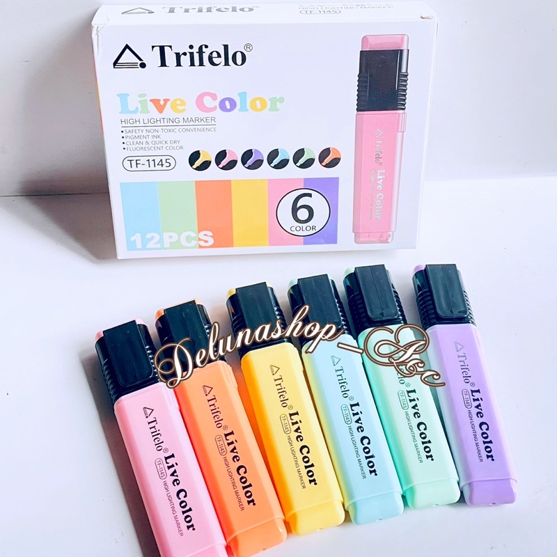 

Stabilo trifelo Pastel live color TF-1145 Florecent Color Unik Murah Original