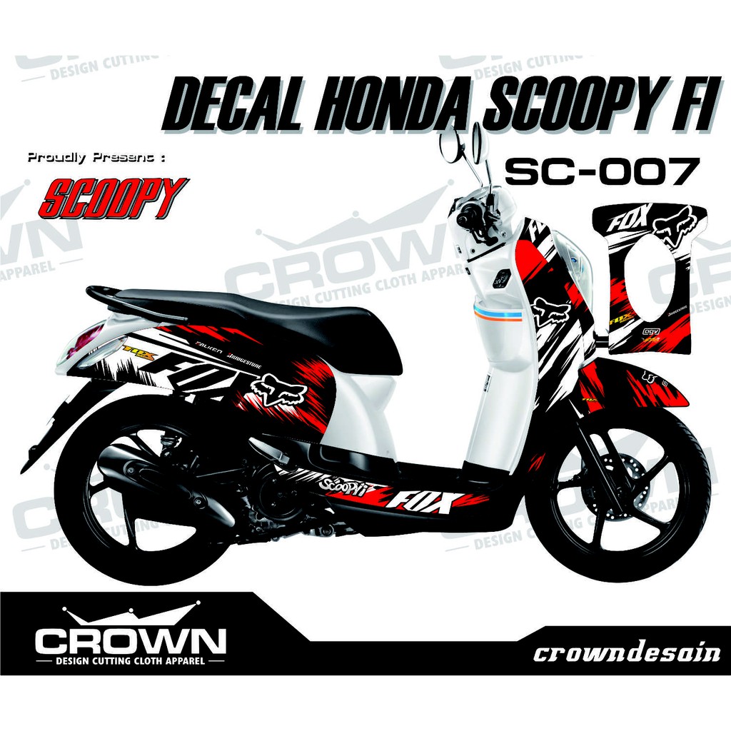 Sticker Decal Honda Scoopy Fi Full Body Fox Shopee Indonesia