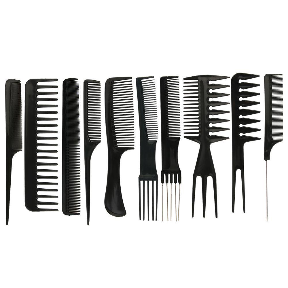 Top 10pcs/Set Sisir Rambut Profesional Kecantikan Barber Styling Tools Salon