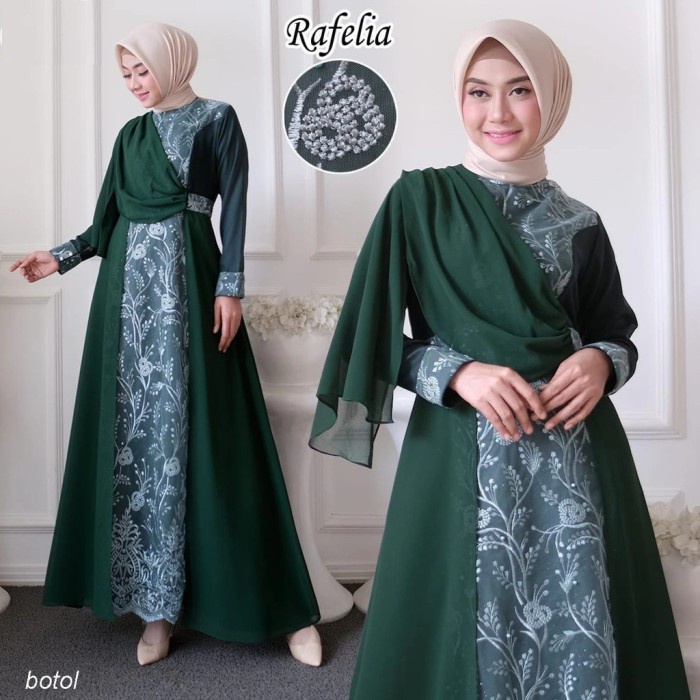 PREMIUM RAFELIA DRESS WANITA MUSLIMAH BAJU GAMIS PESTA MEWAH