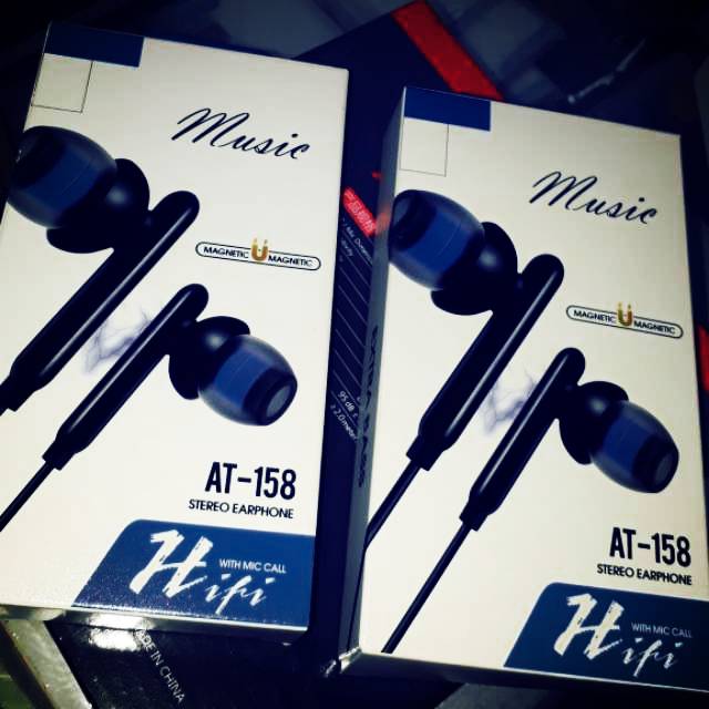 Headset Handsfree Earphone Magnetic Philips AT-158