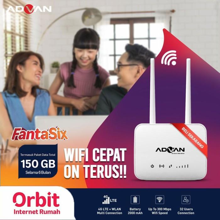 Modem Router Advan CPE Start WiFi 4G LTE + Telkomsel Orbit Free 50GB