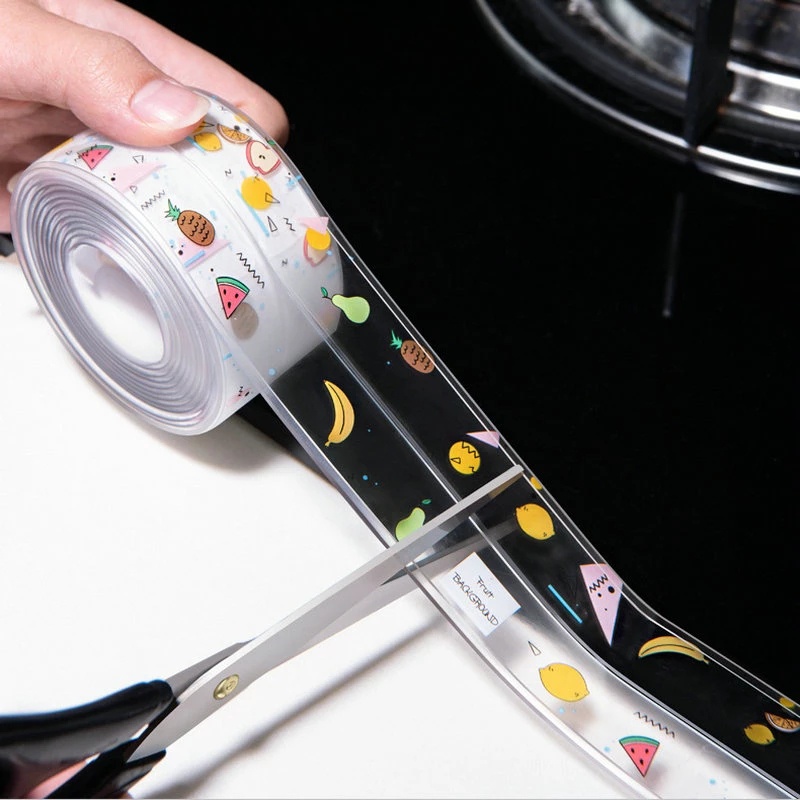 [ Cartoon Waterproof Anti-mold Self-adhesive Beauty Sewing  Sticker Decor for  Home Bathroom Kitchen Sink ]
