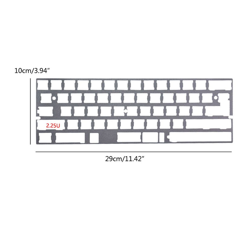 Vivi 2.25u Dz60 Gh60 Plat Alu 60% Bahan Stainless Steel Untuk Keyboard Mekanik Diy