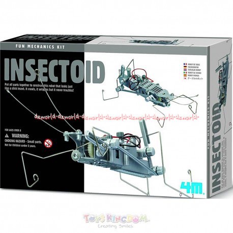 4M Fun Mechanics Kit Insectoid Mainan Merakit Robot Belalang Mekanik