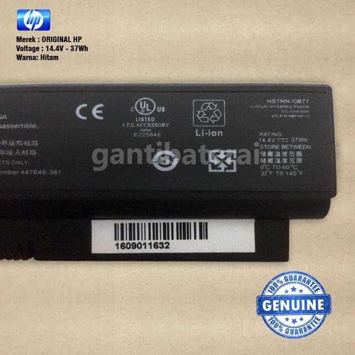 Original Baterai HP Compaq 2230s CQ20 CQ20-100 CQ20-200 CQ20-300