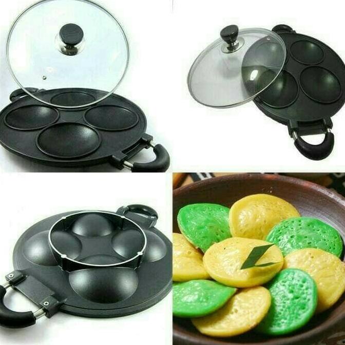 Cetakan Kue Serabi 4 lubang Happy Call