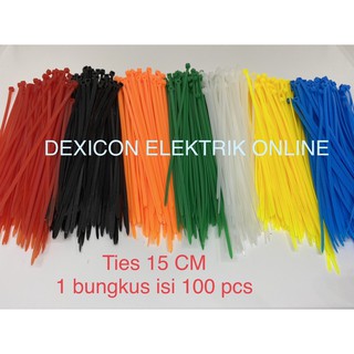 kabel ties 15 cm/2.5x150mm/ties warna/ties/cable ties/kabel ties warna/kabel pengikat/kabel serut