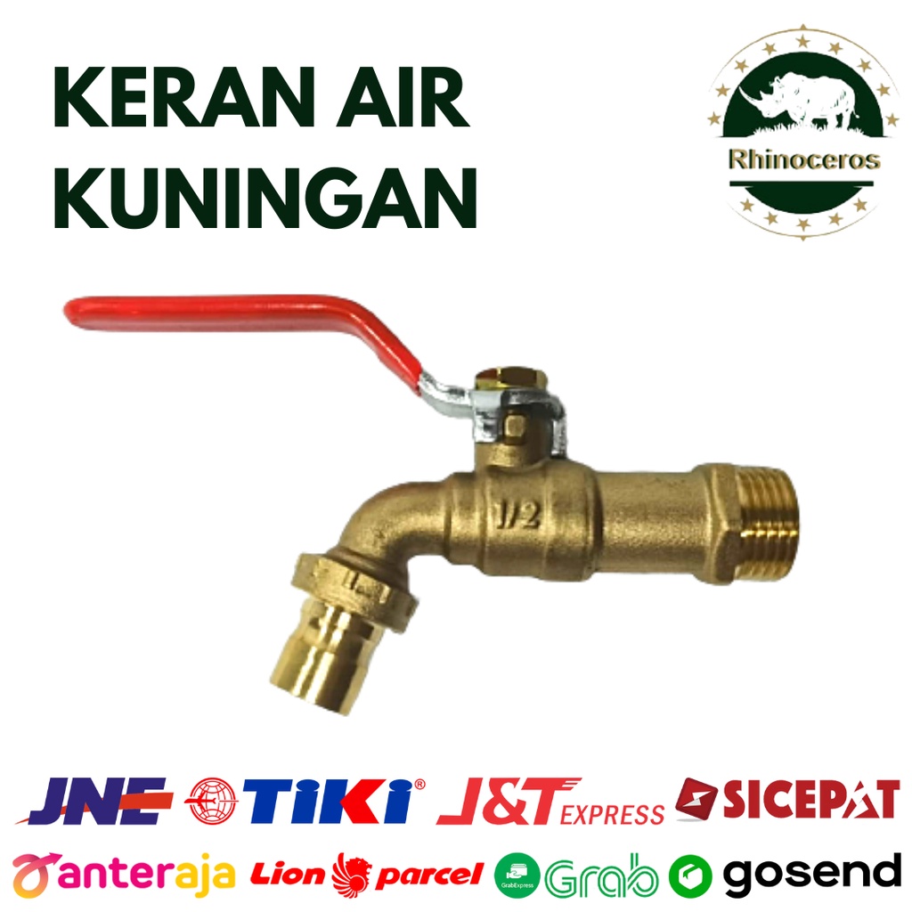 Keran Air Kuningan Kran Air Drat Taman Keran Tembok Fleksibel 1/2Inch