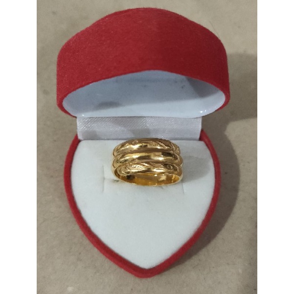 cincin spiral 3 gram emas muda