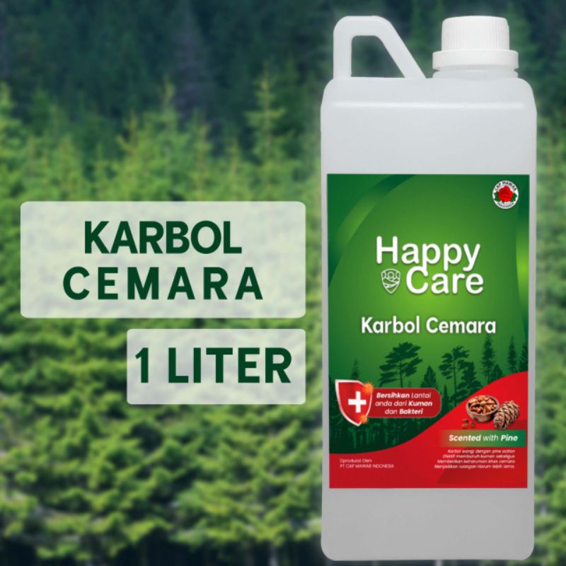 KARBOL PEMBERSIH LANTAI  1 LITER  HAPPY CARE / PEMBERSIH LANTAI / KARBOL LANTAI