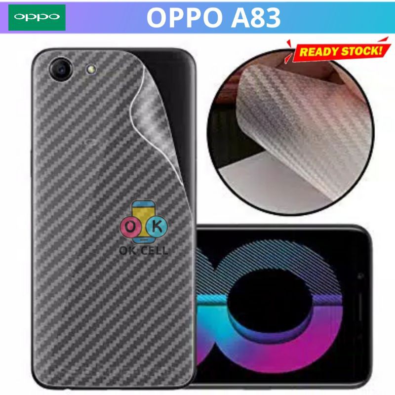 Garskin Carbon 3D Oppo a83 - Skin Karbon Stiker Anti Gores Belakang Serat Fiber Premium