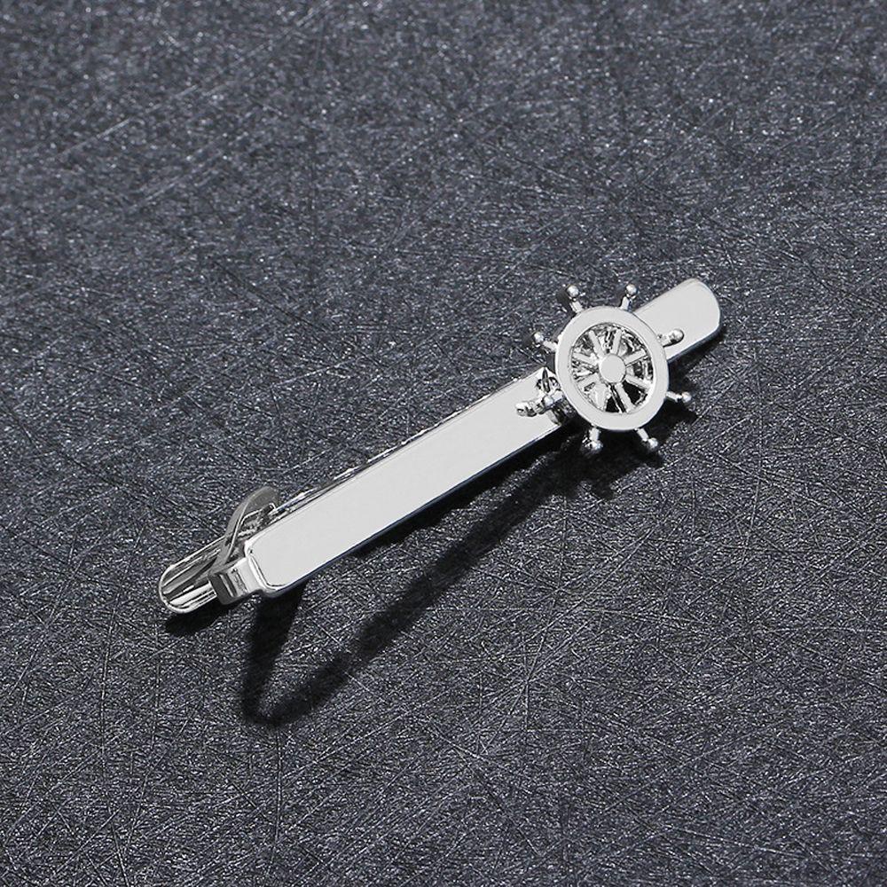 Agustina Rudder Tie Clip Kreatif Gentleman Gift Tie Pin Fashion Perhiasan Berlapis Emas Klip Jepit