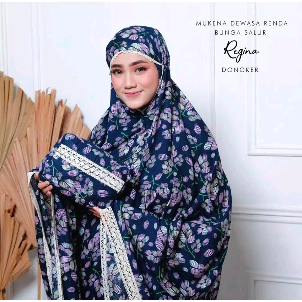 MUKENA DEWASA MOTIF DAUN KECIL (BISA COD)