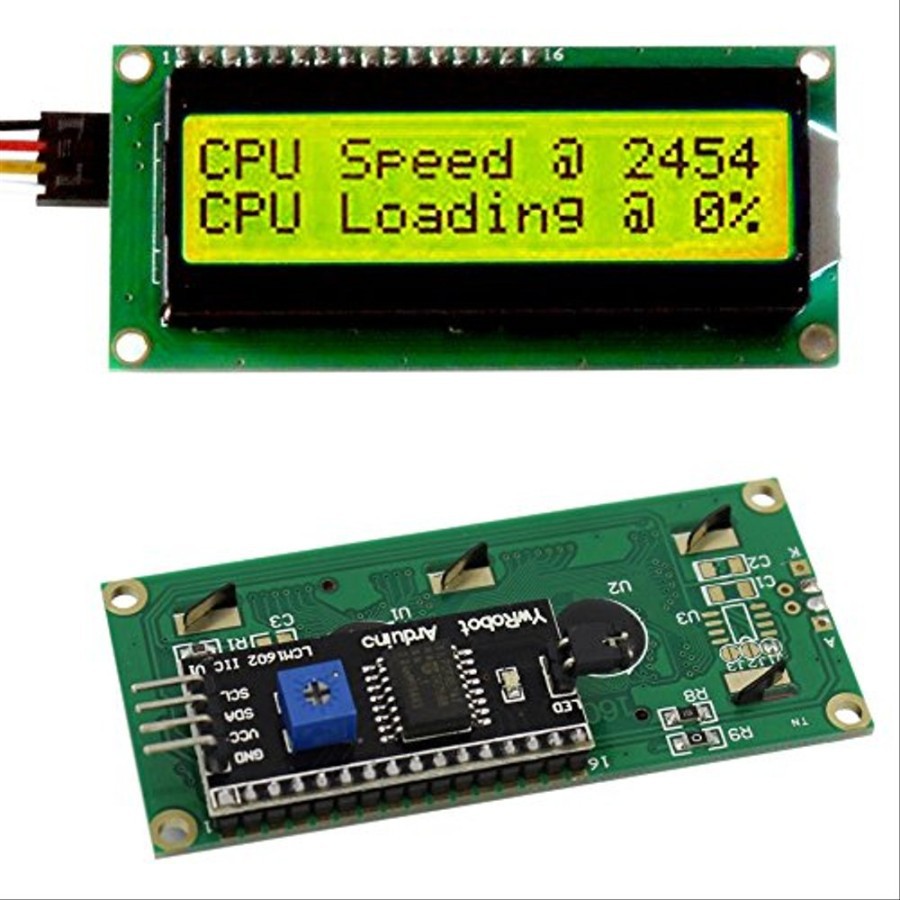 ✅LCD I2C 16x2 1602 Biru / Hijau LCD Karakter dengan Modul IIC I2C