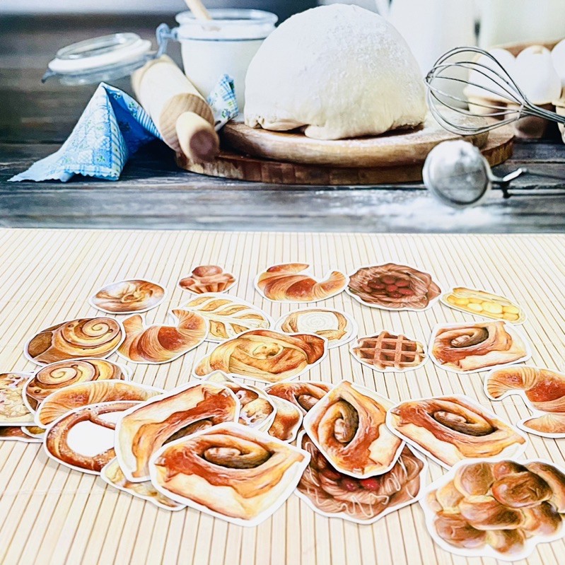 sticker set bakery stickers stiker set roti kue isi banyak