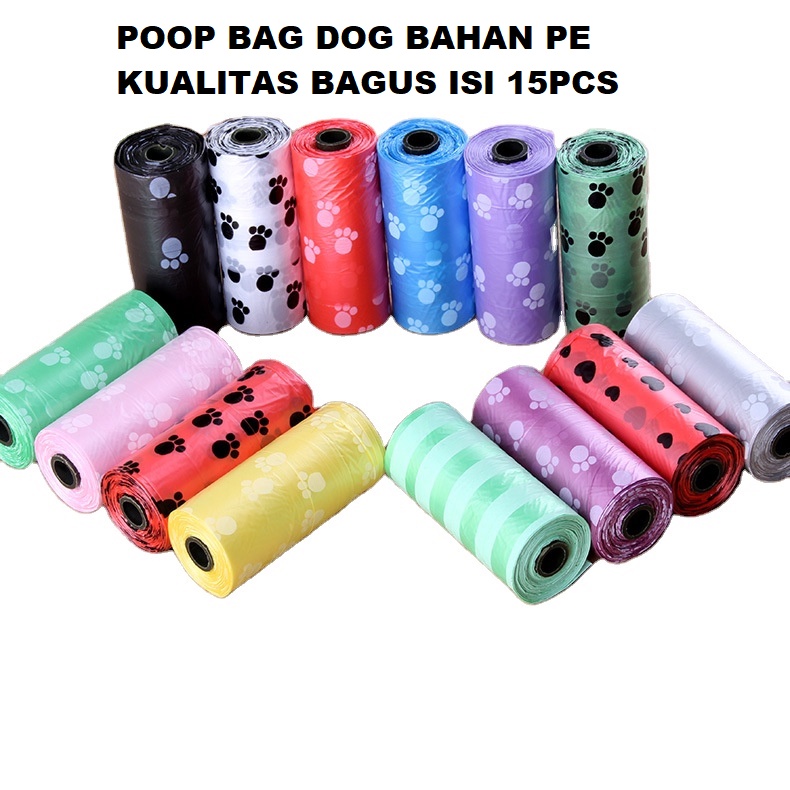 KANTONG PLASTIK SEBRBAGUNA/KANTONG PLASTIK POOP KOTORAN ANJING/KANTONG PLASTIK SAMPAH REFIL