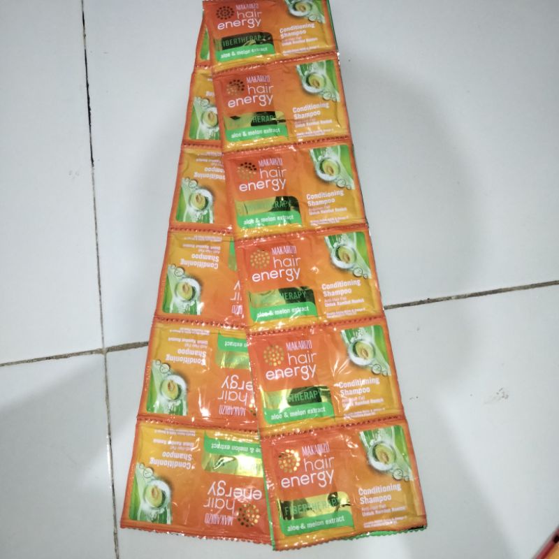 1 Renceng Makarizo hair energy shampo &amp; conditioning10ml(12 Sachet) all variant.