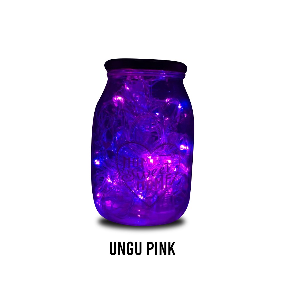 FygaleryMedan Lampu Tumblr Xeron 10 Meter Packing BOX Lampu Natal Lampu Led Lampu Hias Dekorasi-Pink-Ungu Kotak