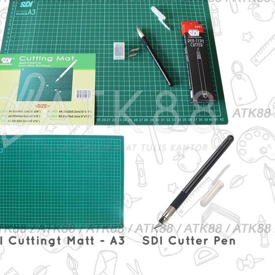 

❀ PAKET CUTTING MATT SDI A3 + CUTTER PEN SDI 0491 ➵