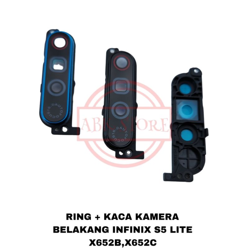 RING + LENSA CAMERA / KACA KAMERA BELAKANG INFINIX S5 / S5 LITE ORIGINAL