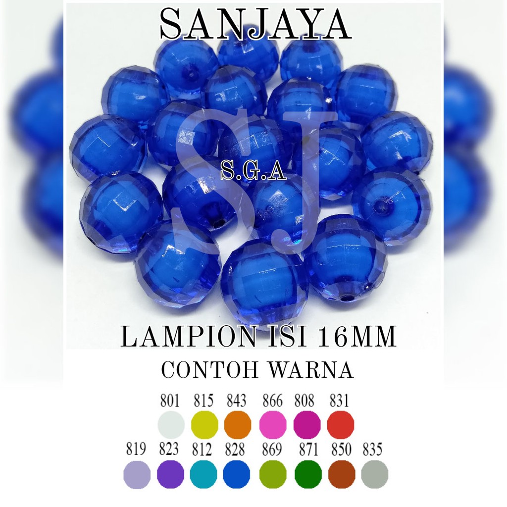 MANIK ISI / MOTE ISI / MANIK AKRILIK ISI BOLA DUNIA / MOTE AKRILIK ISI BOLA DUNIA / MANIK ISI LAMPION / MOTE AC ISI LAMPION 16MM