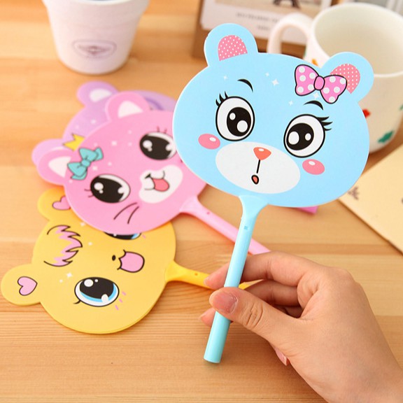 Pulpen Pena Kipas Karakter Kucing / Pena Gel Kipas Lucu Unik Import Murah / TS-76