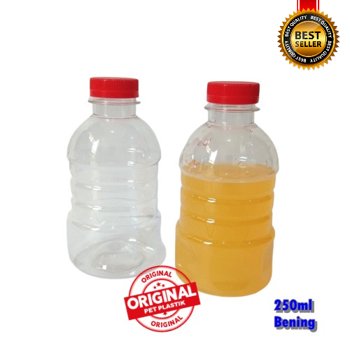 Botol Juice Plastik 250ml Botol Jamu Botol Minum Bening Pet