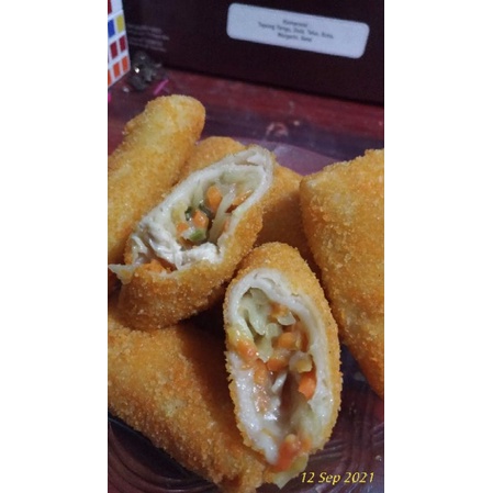 

Risoles Ayam sayur Creame frozen/Risoles frozen isi 10 pcs/Risoles isi Ayam + Sayur dan susu /