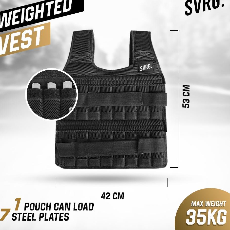 Hot Quality Svarga Adjustable Weighted Vest - Wrist &amp; Ankle Weight - Rompi Beban