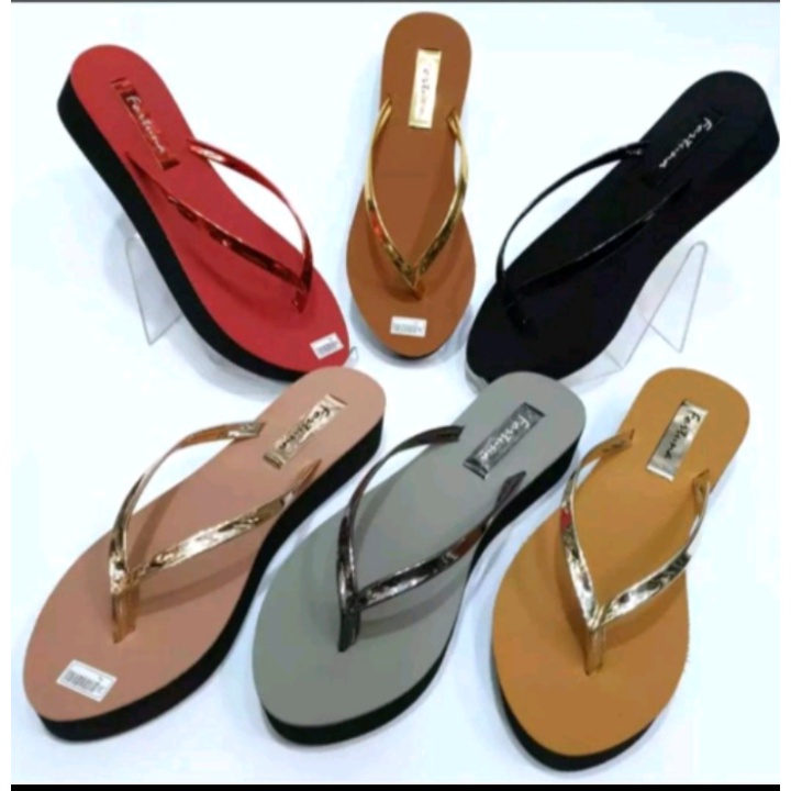 Sandal wanita terbaru sandal jepit murah wedges Andien datar terbaru terkini fashion wanita