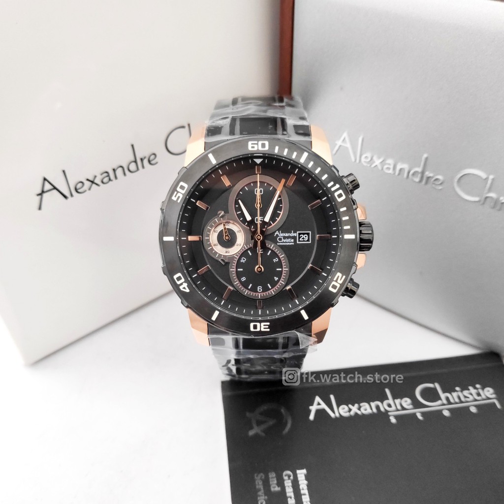 Alexandre Christie AC 6473 MC BBRBA / AC6473 Chronograph ORIGINAL Jam Tangan Pria Analog