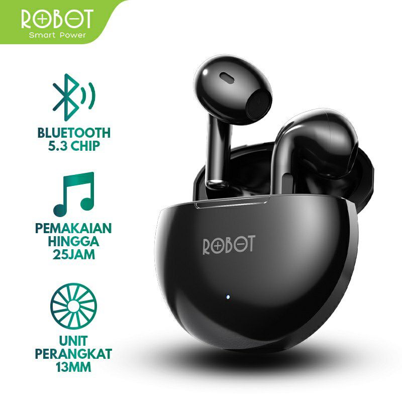 Headset Bluetooth Robot Flybuds T10 TWS Earphone Wireless 5.3 ORIGINAL