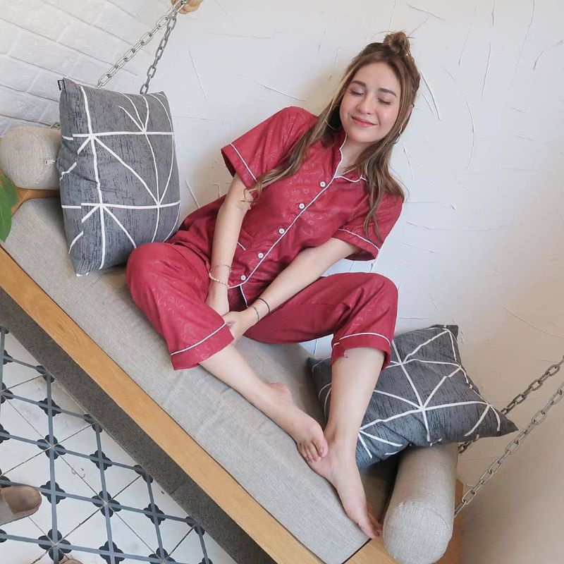 Baju Tidur Wanita | Piyama Wanita Kekinian | Oneset Setelan Wanita Bahan Katun Polymicro Bebas Pilih Motif-3