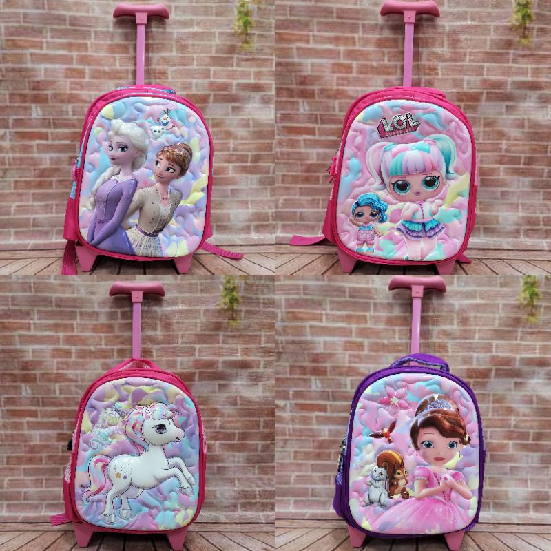 SALE 06.06 Troli 10&quot; Ransel PAUD Usia 123 Tahun Hello kitty frozen unicorn labubu kuromi cinamoroll melody