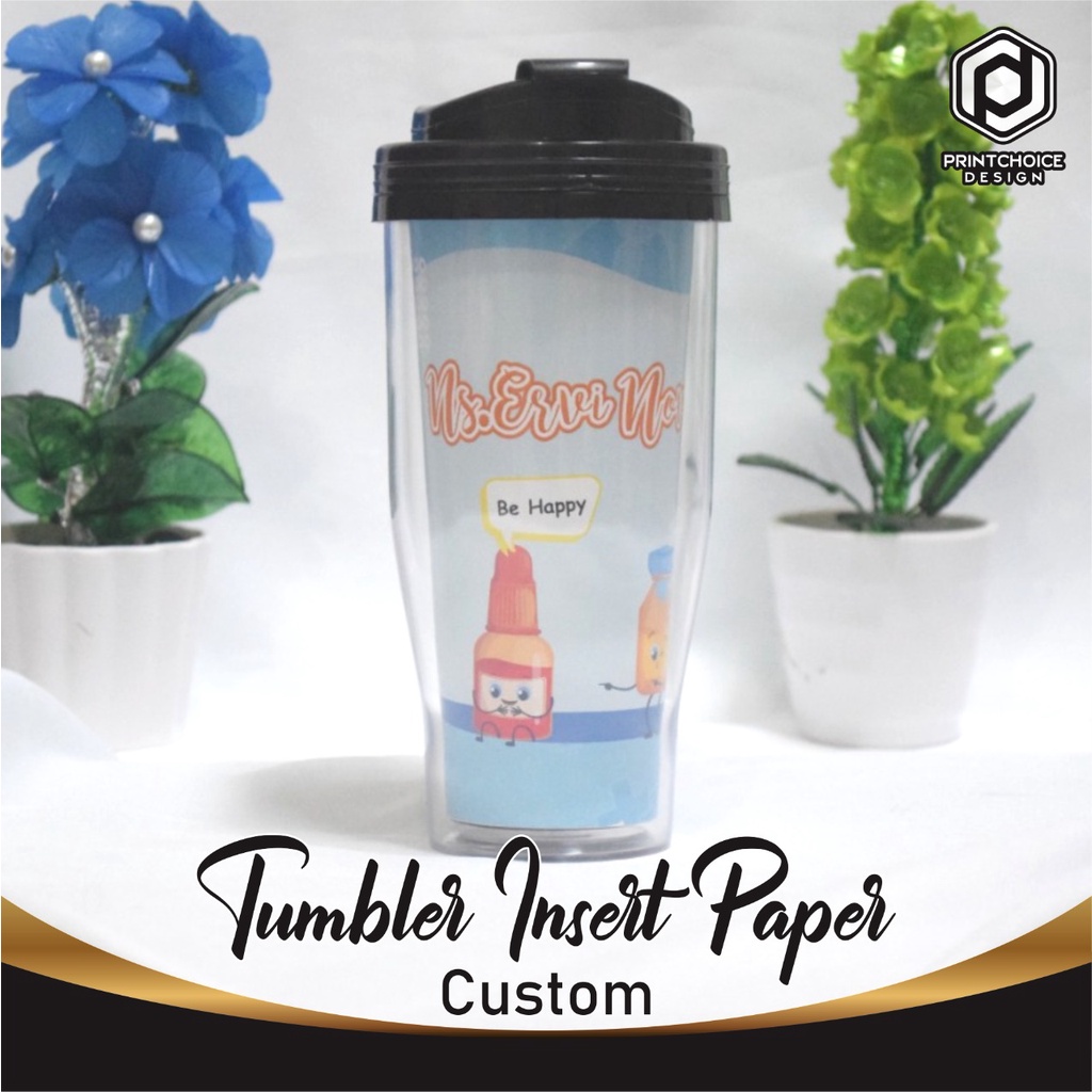 Tumbler Insert Paper Custom