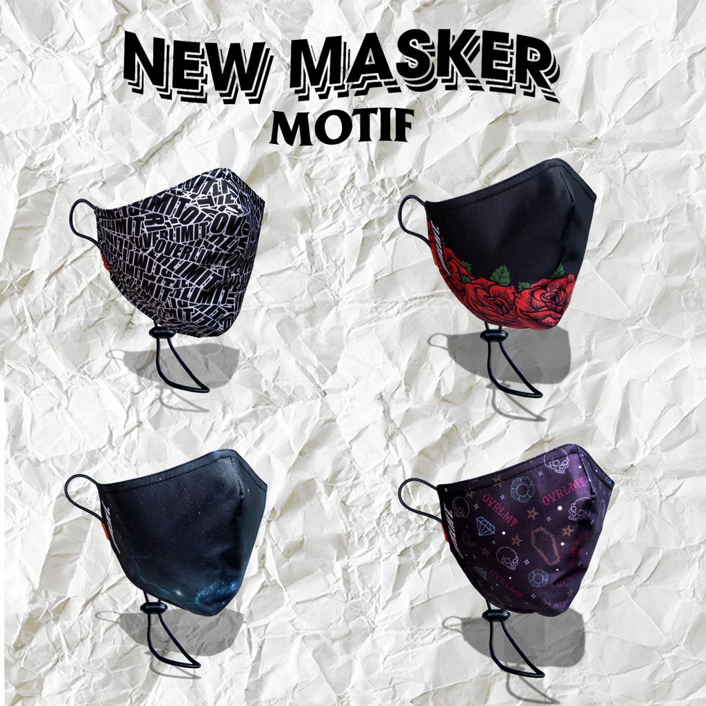 MASKER MOTIF Overlimit , MASKER NON MEDIS , MASKER DISTRO , MASKER KAIN